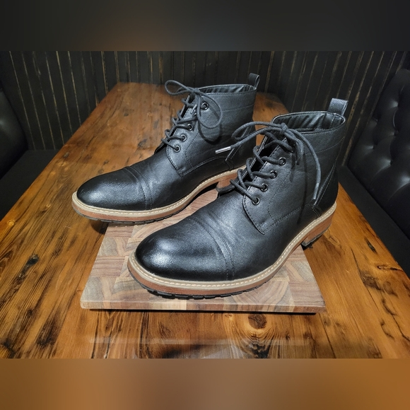 Black Perry Ellis formal dress Shoes size 10.5 - Picture 1 of 5